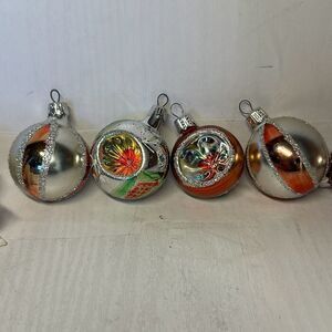 Vintage Variety Christmas Ornaments Tear Drop Indent Angel Vintage Candle Light